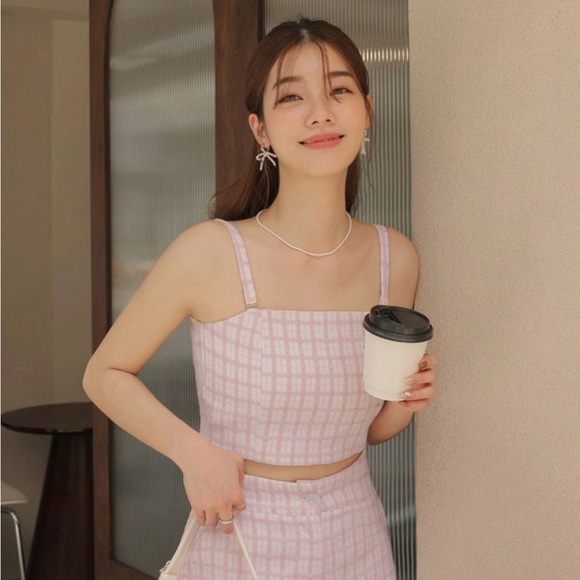 NEW! AIR SPACE Bohemian Boho Style Tweed Tank Top - Picture 3 of 5